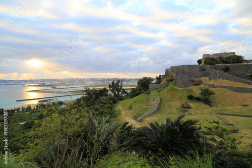 Katsuren Castle, landscape. Okinawa, Japan, Asia. photo