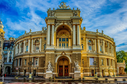 opera house facade in Odessa Ukraine photo