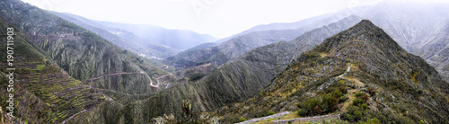 paisaje de Las Hurdes, Cáceres - España. Fotografía panorámica de las montañas de Las Hurdes photo