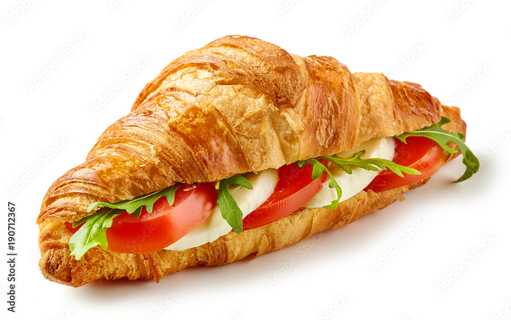 croissant sandwich with mozzarella and tomato croissant sandwich with mozzarella and tomato