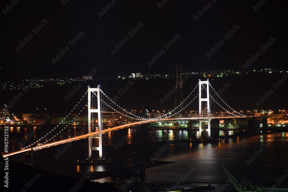 白鳥大橋の夜景