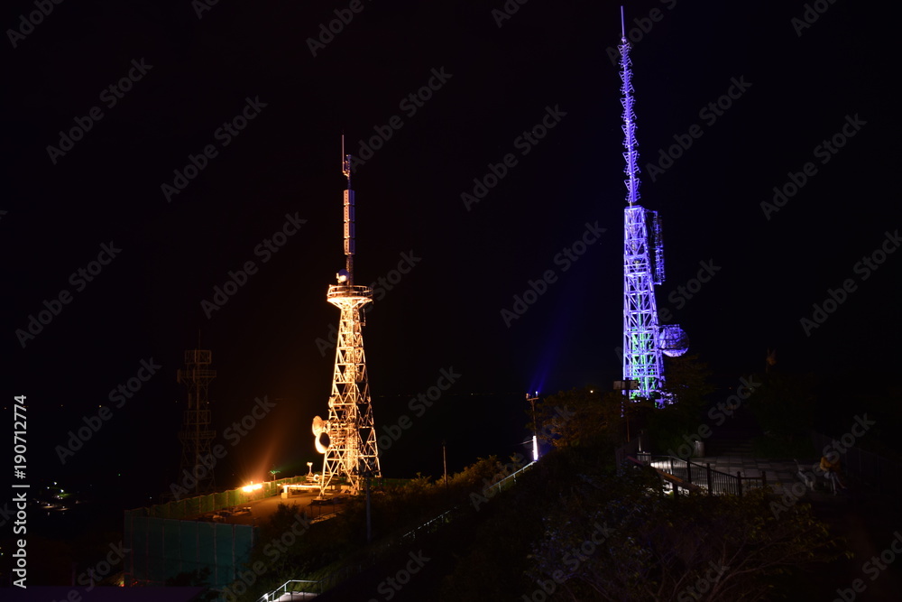 Obraz premium 測量山の夜景