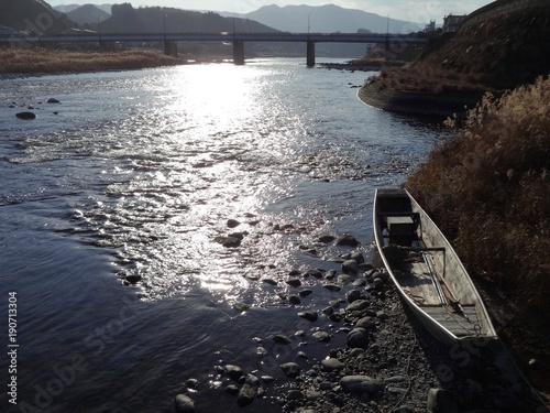 Canvas-taulu Kuma River flows in the historic town of Hitoyoshi, Kumamoto pref