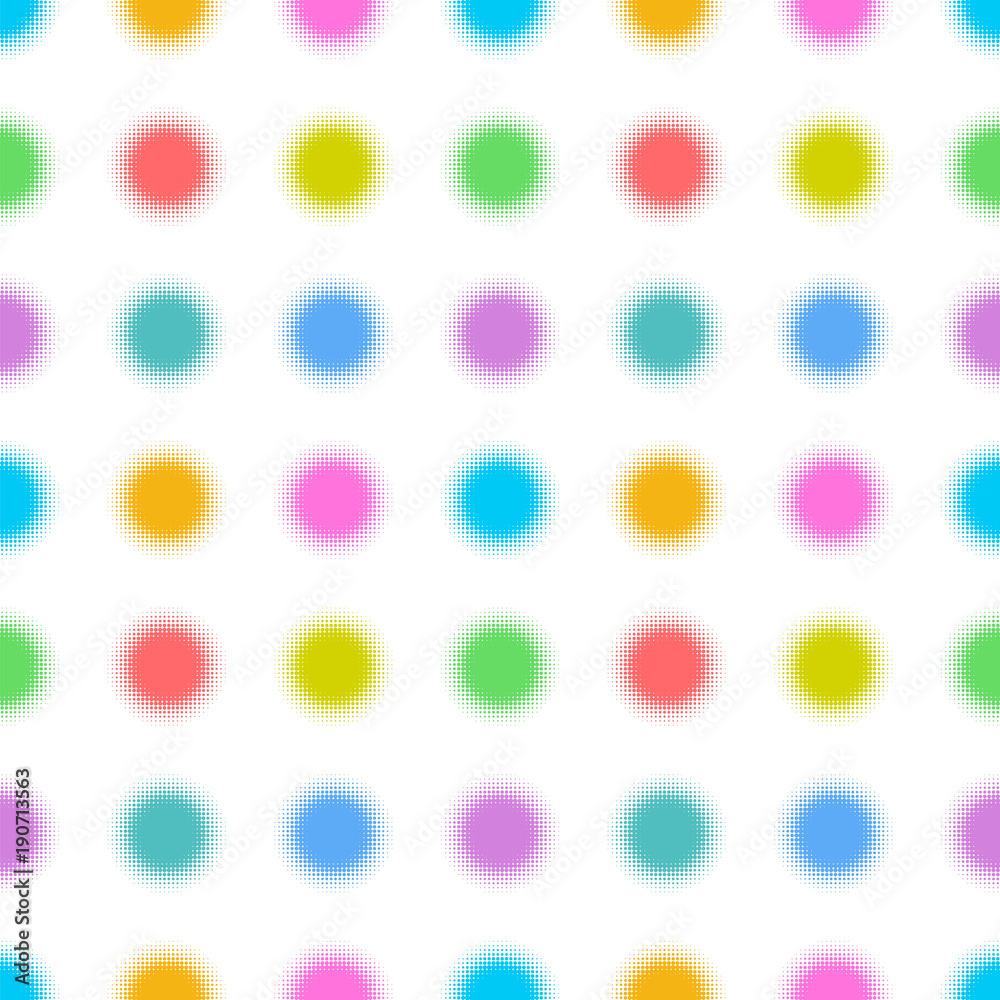 Seamless Halftone Dot Pattern #Polka Dots 