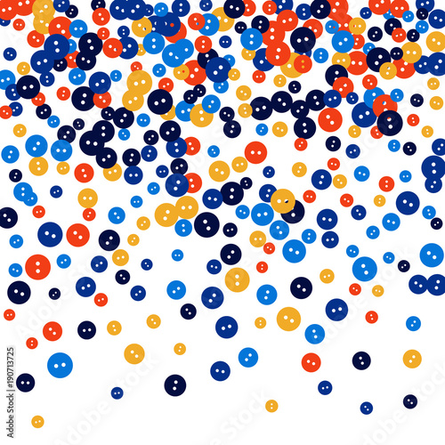 Vector Confetti Background Pattern. Element of design. Colored buttons on a white background