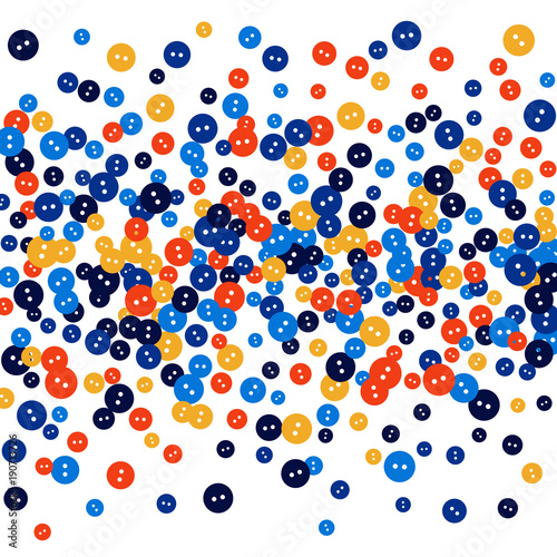Vector Confetti Background Pattern. Element of design. Colored buttons on a white background