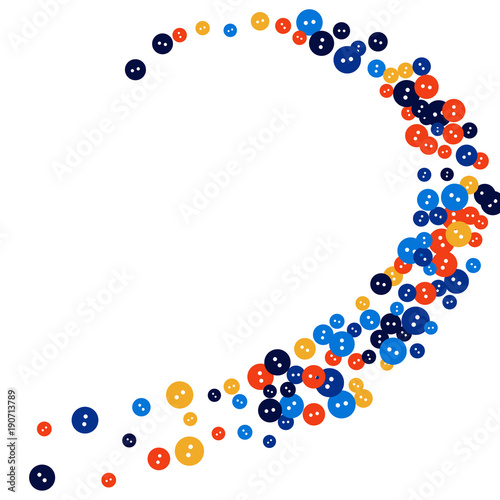 Vector Confetti Background Pattern. Element of design. Colored buttons on a white background