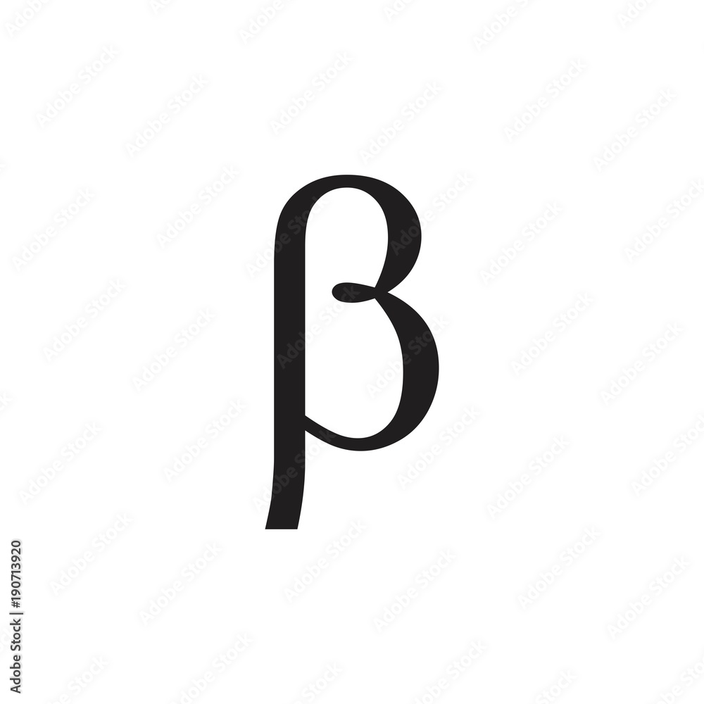 letter betha greek symbol logo vector letter betha greek symbol logo vector