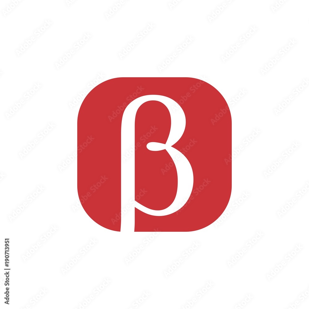 letter betha greek symbol logo vector letter betha greek symbol logo vector