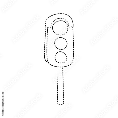 dotted shape traffic light object to urban caution