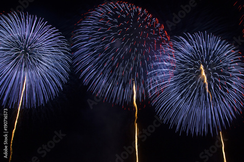 Fireworks over the Sea at the Kashiwazaki Festival photo