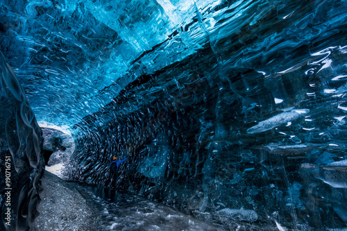 Fototapeta Naklejka Na Ścianę i Meble -  Glacier Blue Ice Cave Iceland
