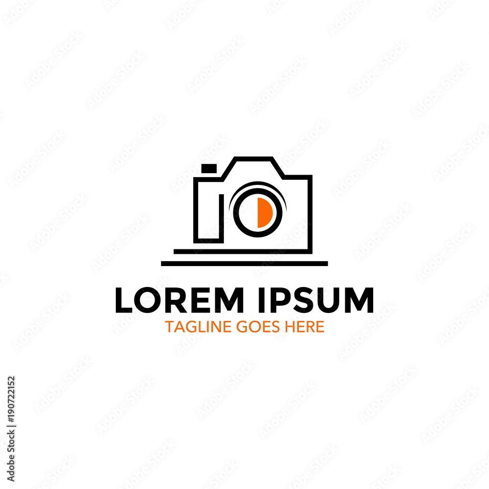 unique photography logo. vector illustration. camera. lens. icon unique photography logo. vector illustration. camera. lens. icon