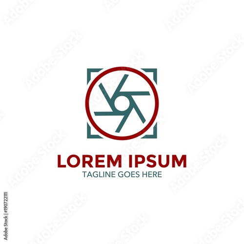 Free Download unique photography logo. vector illustration. camera. lens. icon - GFXLoad