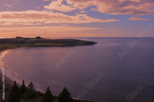 View of beach and ocean at Stanley  Tasmania.