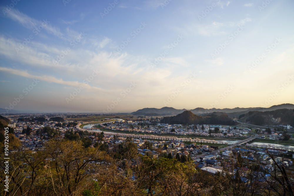 古城山城址からみた角館の風景 古城山城址からみた角館の風景