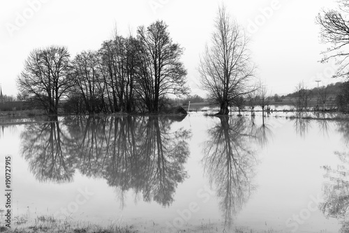 Fränkische Wiese unter Hochwasser
