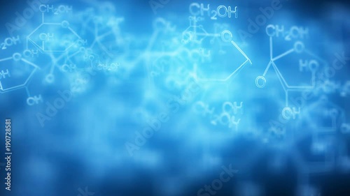 Starch molecule background. 4k video concept photo