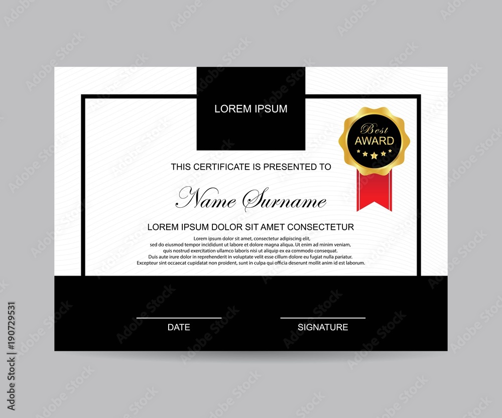 Obraz premium Modern Certificate