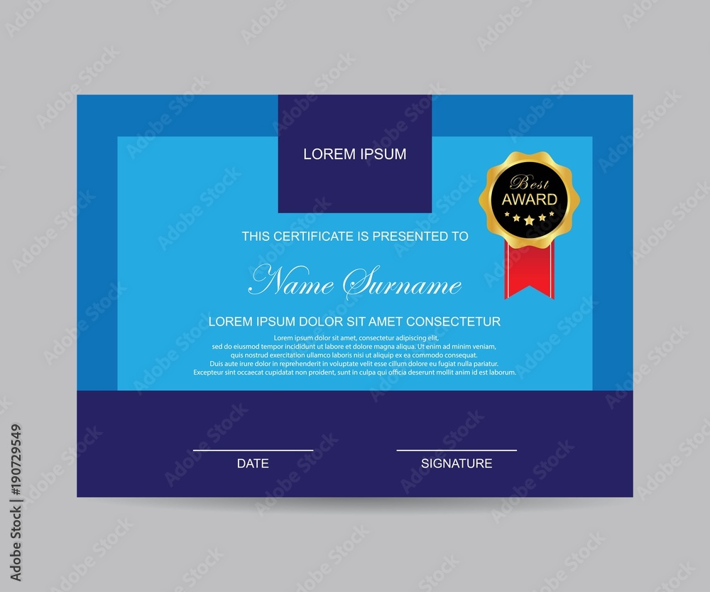 Fototapeta premium Modern Certificate