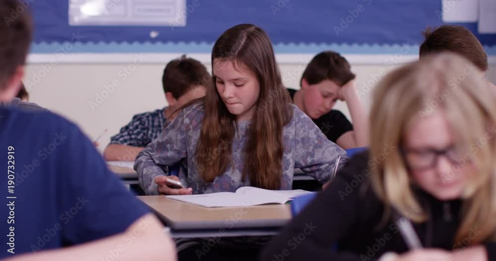 4k, A female student using the internet during an exam gets caught and gets her smartphone confiscated. 4k, A female student using the internet during an exam gets caught and gets her smartphone confiscated.