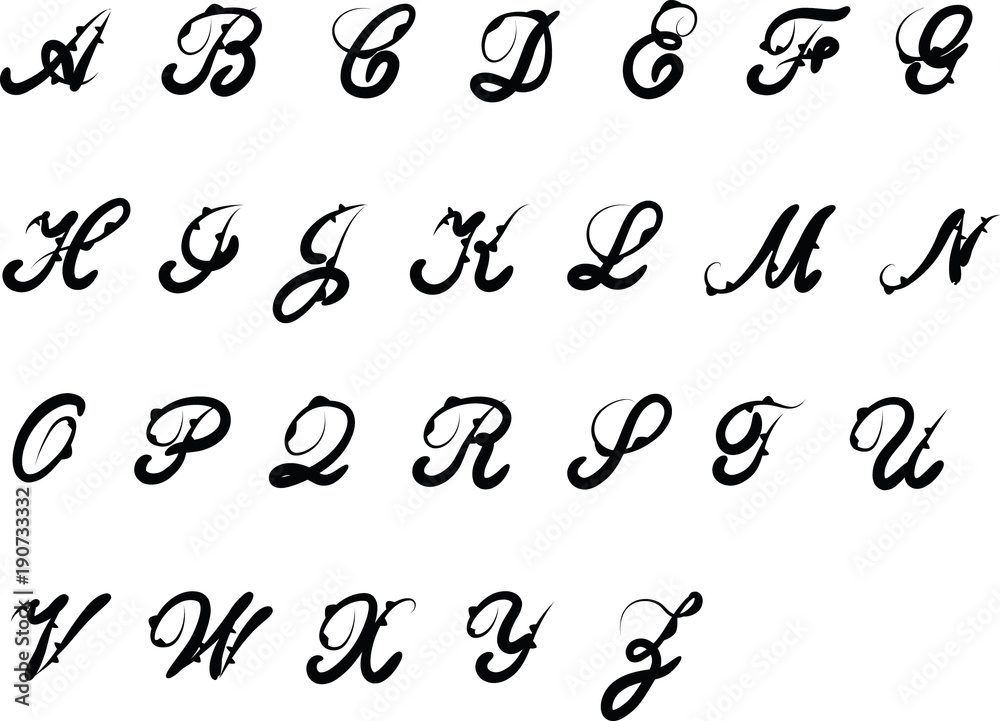 English alphabet design English alphabet design