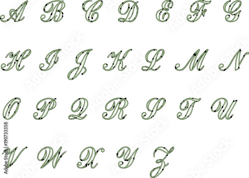 English alphabet design