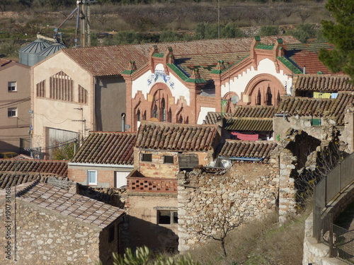  Pinell de Brai, municipio vinicola de Cataluña, España. en la provincia de Tarragona, en la comarca de la Tierra Alta con las de Bajo Ebro y Ribera de Ebro,  photo