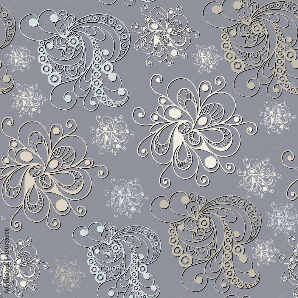 Graphic illustration with seamless pattern 12
