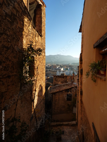 Calle en Valderrobres / Vallderoures, pueblo con encanto de Teruel (Aragon,España) capital administrativa de la comarca de Matarraña photo