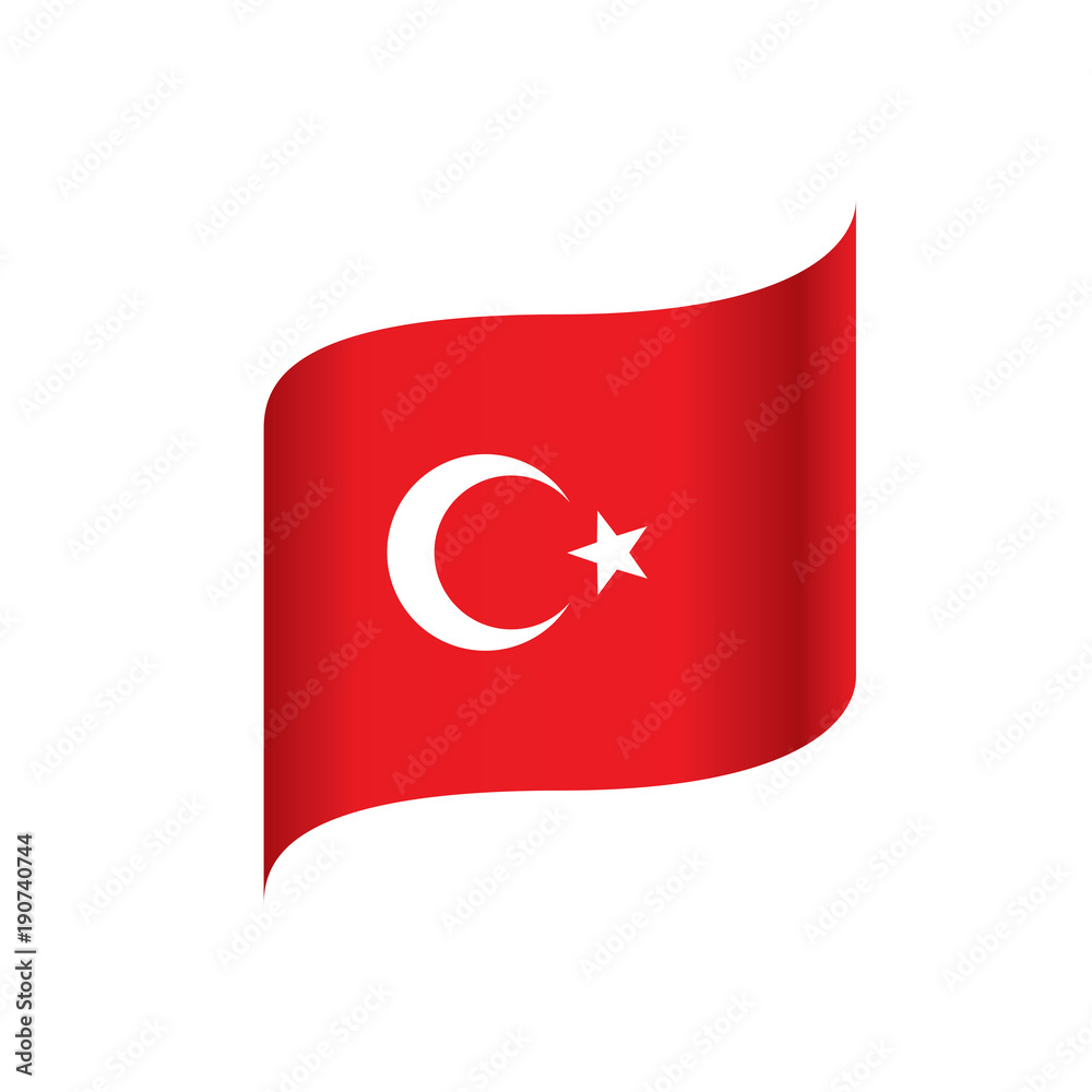 Turkey flag, vector illustration