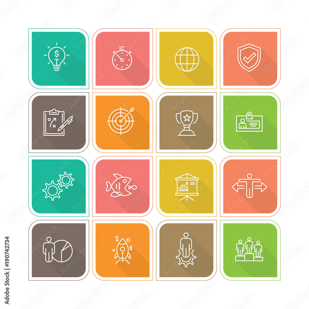 Fototapeta premium Business and Investment Line Icon