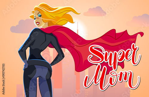 Super mom figure sign and symbol