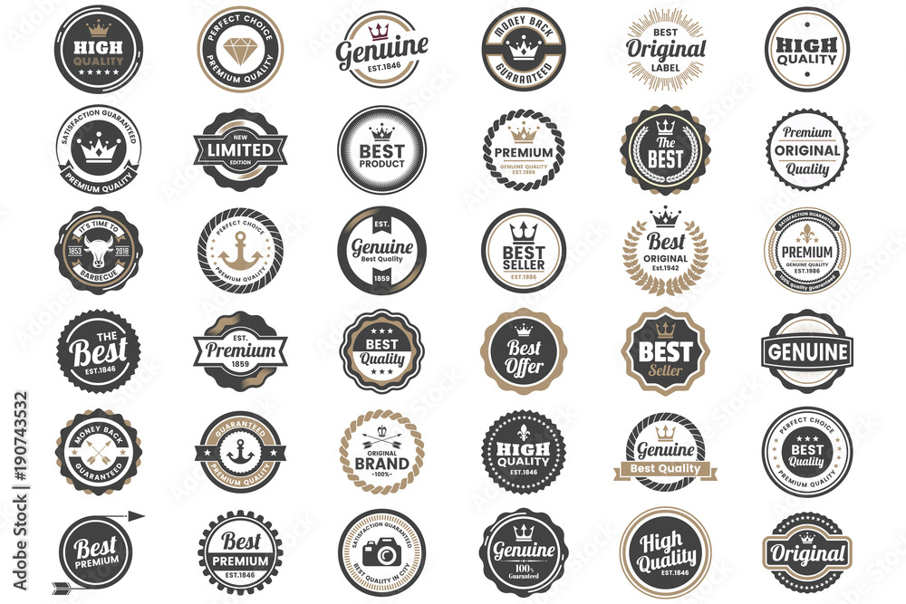 Fototapeta premium Vintage Retro Vector Logo for banner