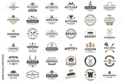 Vintage Retro Vector Logo for banner