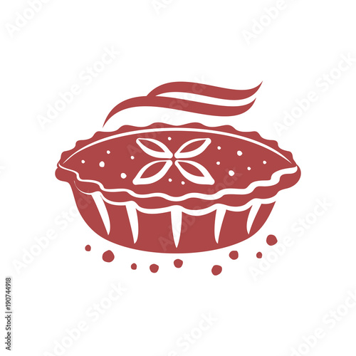Meat pie, roll, quiche illustration