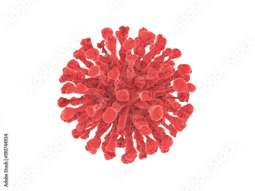 The virus in the body in the macro scale. 3D rendering