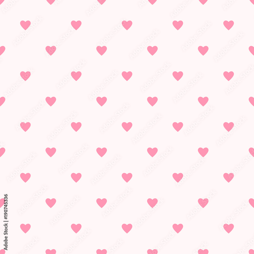 Valentine pattern seamless heart shape sweet pink colors background. 