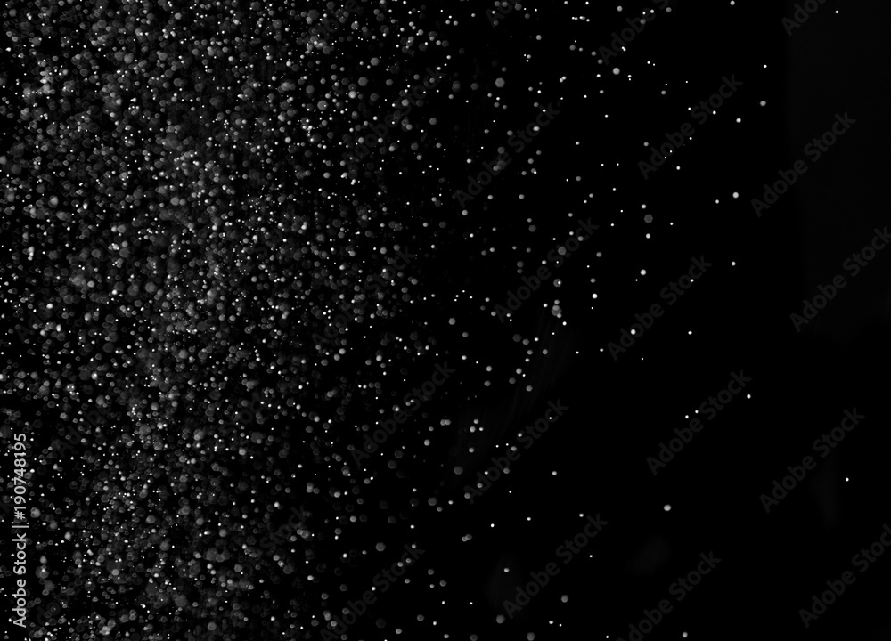 The texture of the snow on a black background The texture of the snow on a black background