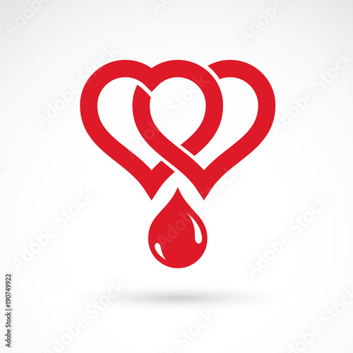 Vector illustration of hear...