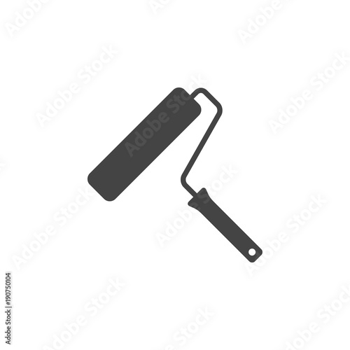 Paint roller silhouette, icon	