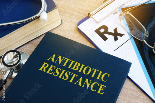 Book with title Antibiotic resistance in a hospital.