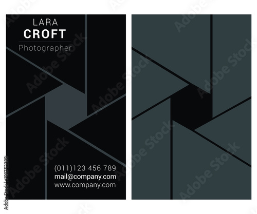 Vertical business card template