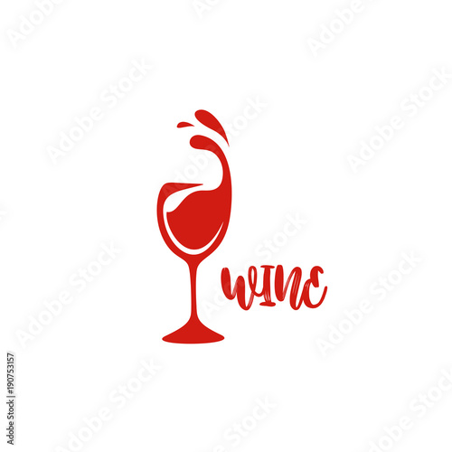 red wine glass vector illustration