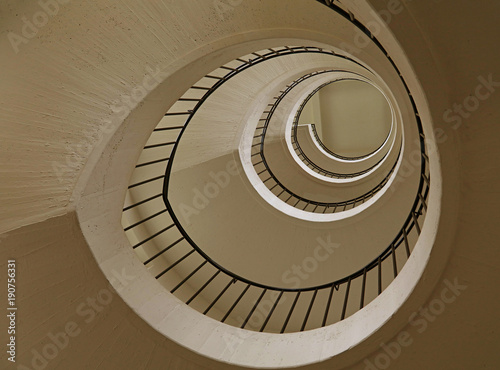 Spiral stairs perspective