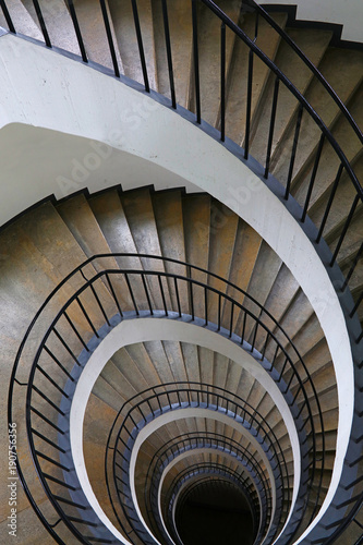 Spiral stairs perspective