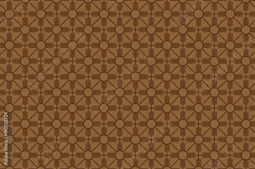 Abstract sun symbol - vector pattern - brown