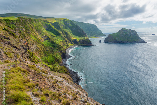 Northern Coast on the island of Flores in the Azores, Portugal