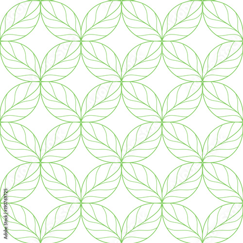 Seamless repeating linear leaves pattern
