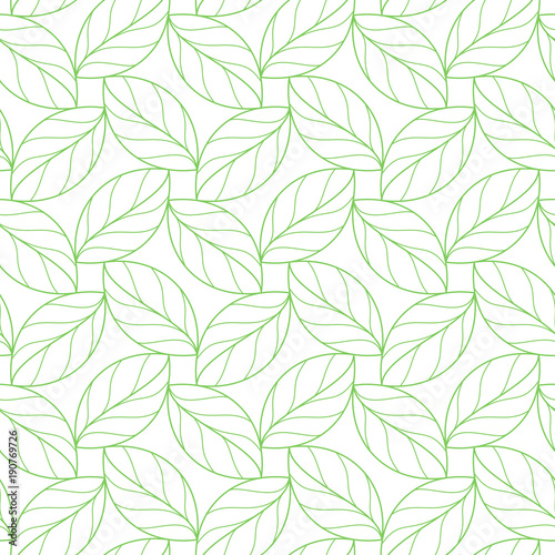 Seamless repeating linear leaves pattern